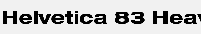 Helvetica 83 Heavy Extended